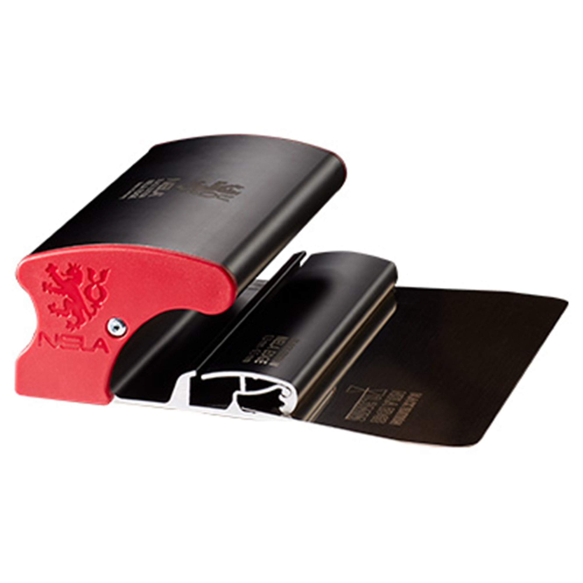 NELA Edge Black Edition Finishing Spatula — 6in., Ergonomic Handle, Stainless Steel, Model# NELBLKFS6